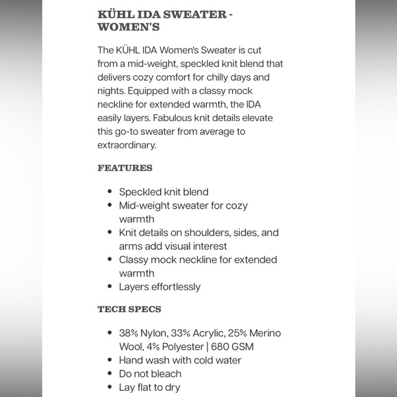 Kuhl Ida Speckled Sweater - Picture 14 of 15